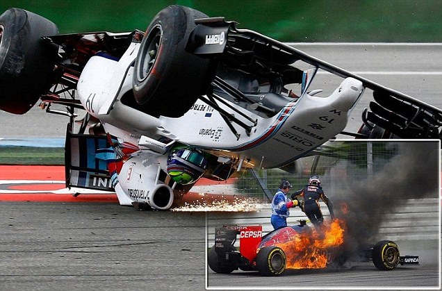 Felipe Massa Mobilnya Terbalik di Grand Prix Jerman